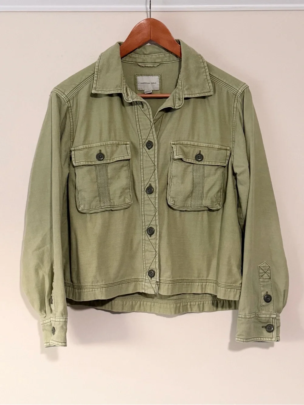 American Eagle Outfitters Olive Green Lightweight Utility Jacket